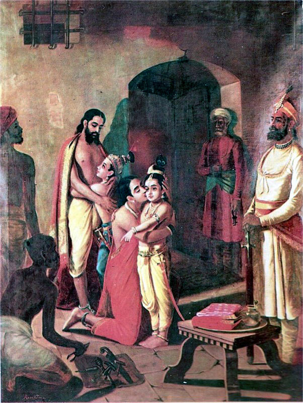 Sri Krishna Liberating His Parents